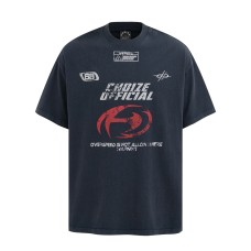 Vintage printed short sleeves with letters