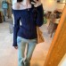 Cable Knit Off-Shoulder Grey Knitwear Top for Women, Long Sleeve