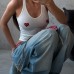 Style Sleeveless Top Summer Loose Running Outdoor Wear Heart Print Inner Layer Women's Fashion Top