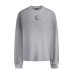 Spray painting brushed edges round neck long sleeves
