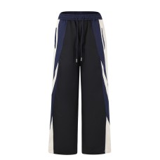 Color blocking splicing sports loose pants