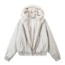 Retro deconstruction of mountain carved fur collar and velvet jacket for men