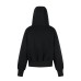 Leopard print patchwork and plush thick hooded sweatshirt jacket
