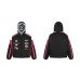 Thickened fur collar hooded racing cotton jacket