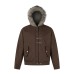 Vintage large fur collar airplane buckle versatile jacket