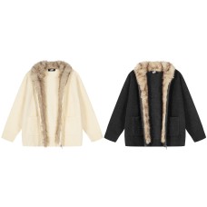 Hooded Knitted Mountain Carving Coat