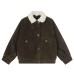 Maillard wearing suede lamb plush cotton jacket for women