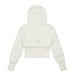Detachable fur collar short thick cotton jacket for women