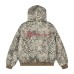 Camouflage plush leopard print hooded cotton jacket