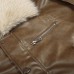 Spicy Girl PU Leather Plush Collar with Plush Short Coat for Women