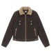 Maillard lambskin collar cotton cardigan short jacket for women