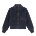 Coffee colored collar workwear cotton jacket for women