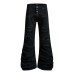 Punk ripped patch denim bell bottoms