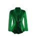 Chic  Sequin Button Spliced Mock Two-Piece Top for Women