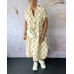 Casual Printed Short Sleeve V-Neck Loose Fit Dress for Women