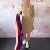 Solid Color V-neck Mid-length Dress Women's Dress Solid Color V-neck Mid-length Dress Women's Dress