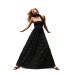 Chic Polka Dot Off-Shoulder Sleeveless Dress with Tie Detail for Women