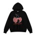 Hooded sweatshirt with patchwork