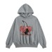 Hooded sweatshirt with patchwork
