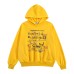Cartoon graffiti printed hooded sweatshirt