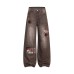 Vintage handmade splashed ink loose star patch straight leg jeans Vintage handmade splashed ink loose star patch straight leg jeans
