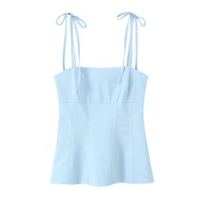 Slim fit bow decoration for slim fit top