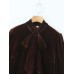 Long Sleeve Coffee Velvet Shirt for Women