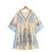 V-neck Loose Embroidered Dress for Women