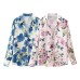 Elegant Long Sleeve Loose Casual Satin Feel Shirt for Women