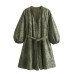 Long Sleeve Loose Hollow Lace Dress for Women Casual Fashion Elegant Design