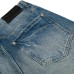Color blocking wash gradient denim pants