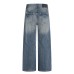 Color blocking wash gradient denim pants