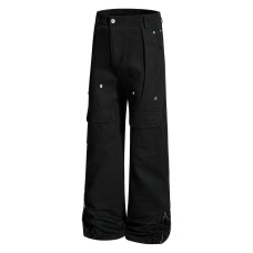 Straight leg multi pocket jeans