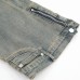 Inverted reverse wearing washed denim bell bottoms