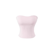 Tailored crop top with exposed navel
