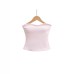 Tailored crop top with exposed navel