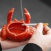 Crab Ceramic Ashtray Small Tea Pet for Office, Home, Living Room with Lid to Prevent Ash from Flying, Chinese Style Cute Decorative Ornament