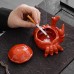 Crab Ceramic Ashtray Small Tea Pet for Office, Home, Living Room with Lid to Prevent Ash from Flying, Chinese Style Cute Decorative Ornament