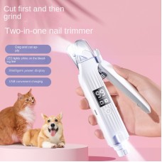 Dual-Function Pet Nail Clipper, Cat Nail Clippers, Dog Electric Nail Grinder, Multi-Functional Animal Nail Trimmer Tool