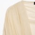 Flat pleated long sleeved solid color T-shirt