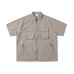 Streetwear Japanese Style Outdoor 3D Large Pocket Loose Fit Short Sleeve Utility Shirt Men