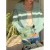 Oversized Loose Knit Sweater Coat with Large Turn-down Collar