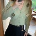 Chic Lightweight Knit Cardigan for Women, V-Neck, Short Length Chic Lightweight Knit Cardigan for Women, V-Neck, Short Length