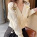 Chic Lightweight Knit Cardigan for Women, V-Neck, Short Length Chic Lightweight Knit Cardigan for Women, V-Neck, Short Length