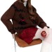 Rabbit Jacquard Lapel Zip-Up Knit Cardigan for Women