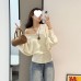 Lazy V-neck Sweater with Batwing Sleeves