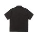 Unisex Relaxed Fit Short Sleeve Button-Down Shirt with Pockets and Stripe Pattern for Men