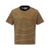 Casual contrasting striped short sleeved T-shirt