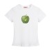 Retro Love Apple Printed Shoulder Short sleeved T-shirt Retro Love Apple Printed Shoulder Short sleeved T-shirt