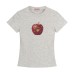 Retro Love Apple Printed Shoulder Short sleeved T-shirt Retro Love Apple Printed Shoulder Short sleeved T-shirt